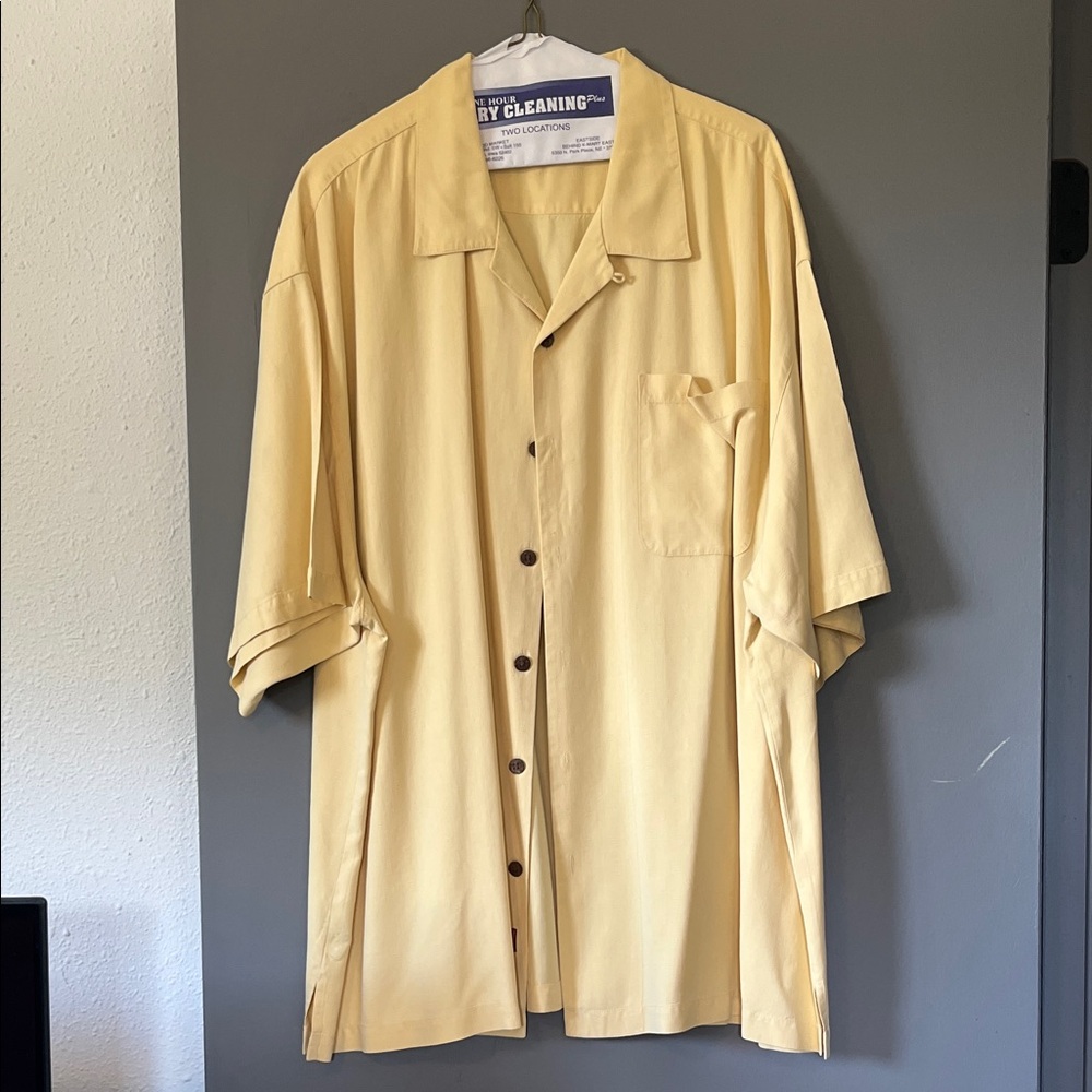Tommy Bahama Soft Yellow Button-Up Shirt